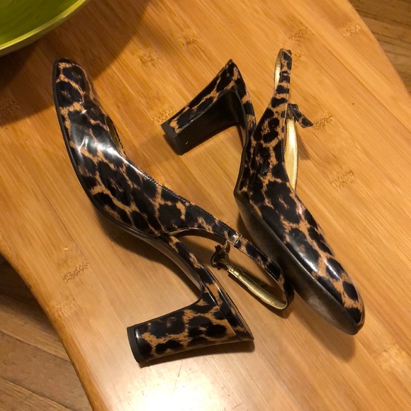 J.Crew Patent Leather Leopard Print Heels  8 1/2 - Picture 7 of 14